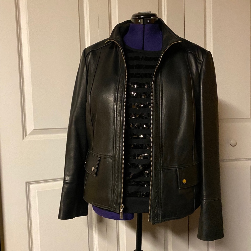 Anne Klein Lambskin Leather Jacket XL